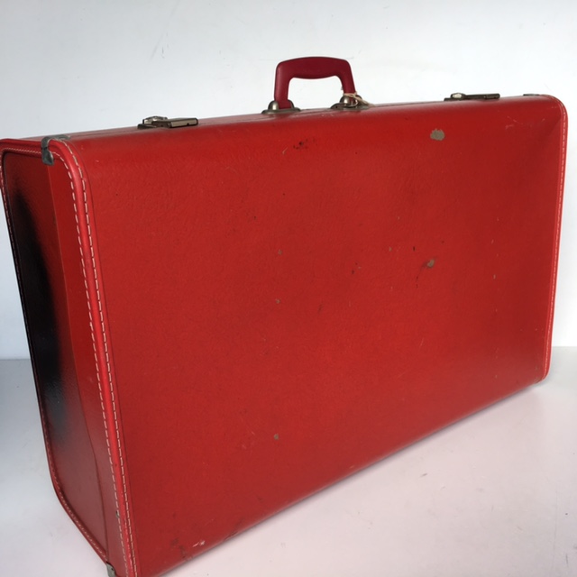 SUITCASE, Large Red Everlite - 1950-60s